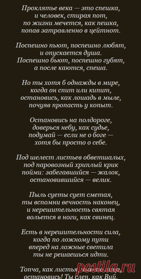 Проклятье века — это спешка