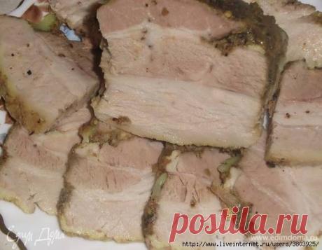 Грудинка домашняя вареная в пакете для запекания - рецепт от мясника!