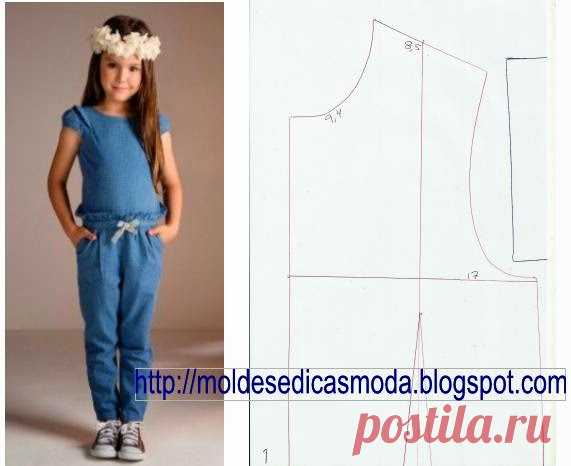 Выкройка детского комбинезона на кулиске | Дама