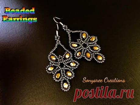 Falling Leaves Earrings. DIY Beaded Earrings.How to make earrings. Handmade earrings 💞