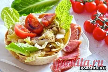 Овощной салат в хрустящей корзинке » Povarito.Ru - Пошаговые фото-рецепты с описанием этапов приготовления