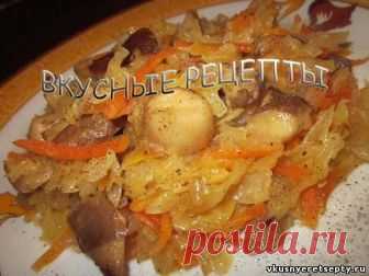 Простой и быстрый рецепт приготовления вкусной солянки с грибами. Не путайте это блюдо с супом, мы готовим тушеную кислую капусту с вешенками