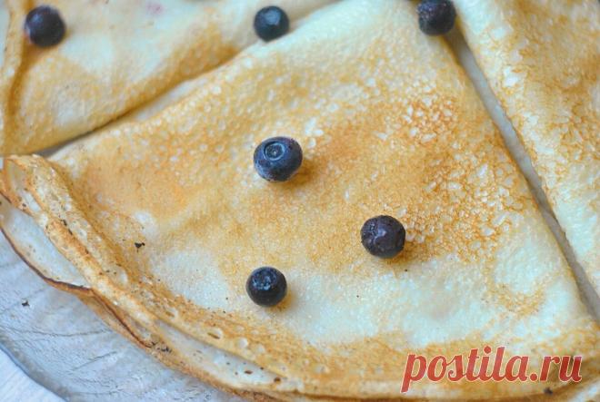 Рецепт, который всегда пригодится- тонкие блины на воде. | Домик на берегу поля | Яндекс Дзен