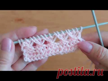 Несложно 👍красиво ! Ажурный узор спицами для туники, маечки, кофточки, топа.