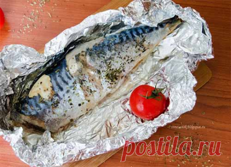 Скумбрия, запеченная в фольге
