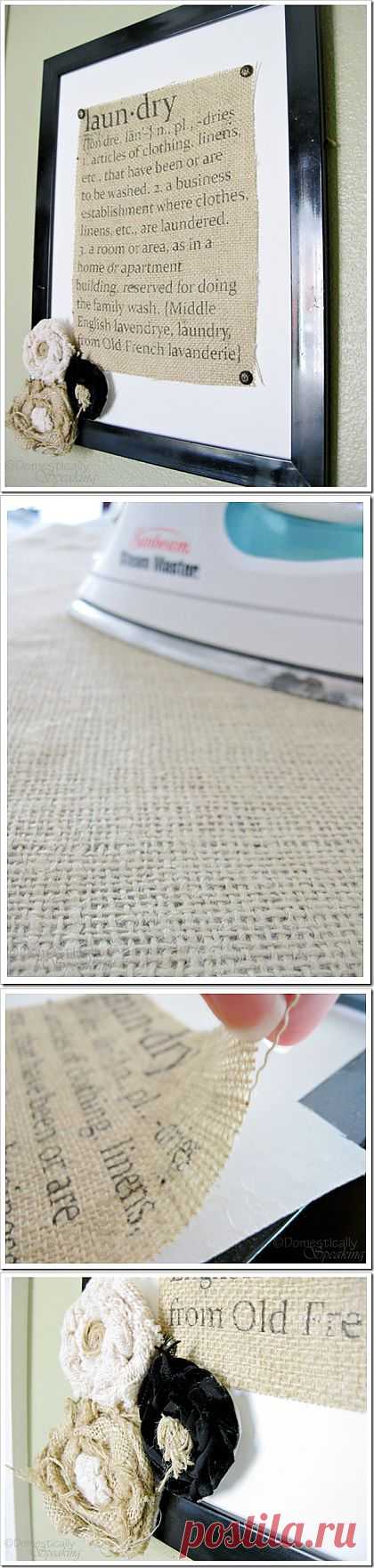 Burlap Laundry Sign…How to! - Domestically Speaking