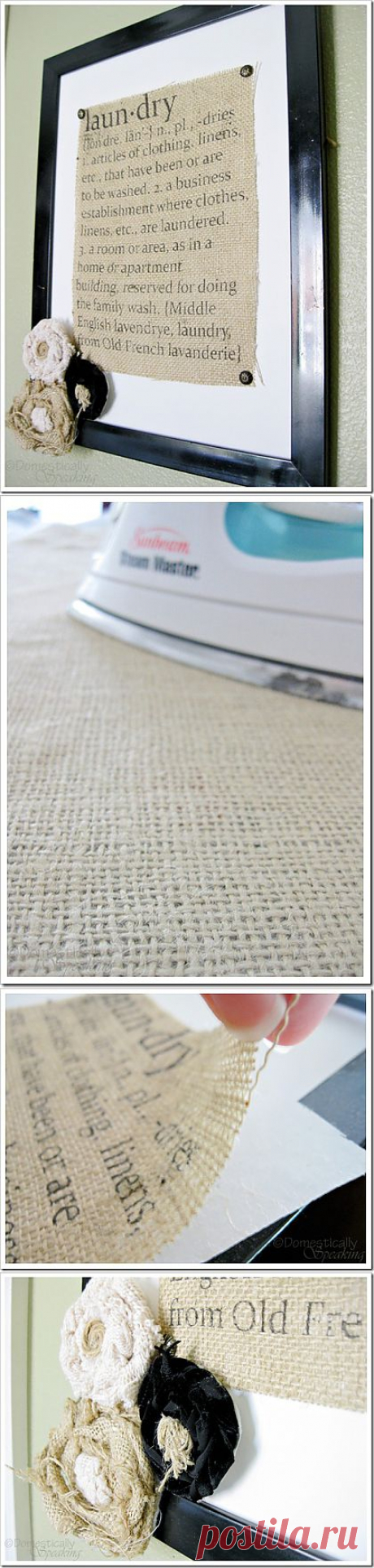 Burlap Laundry Sign…How to! - Domestically Speaking
