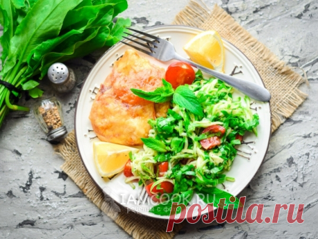 Салат из щавеля с кабачками