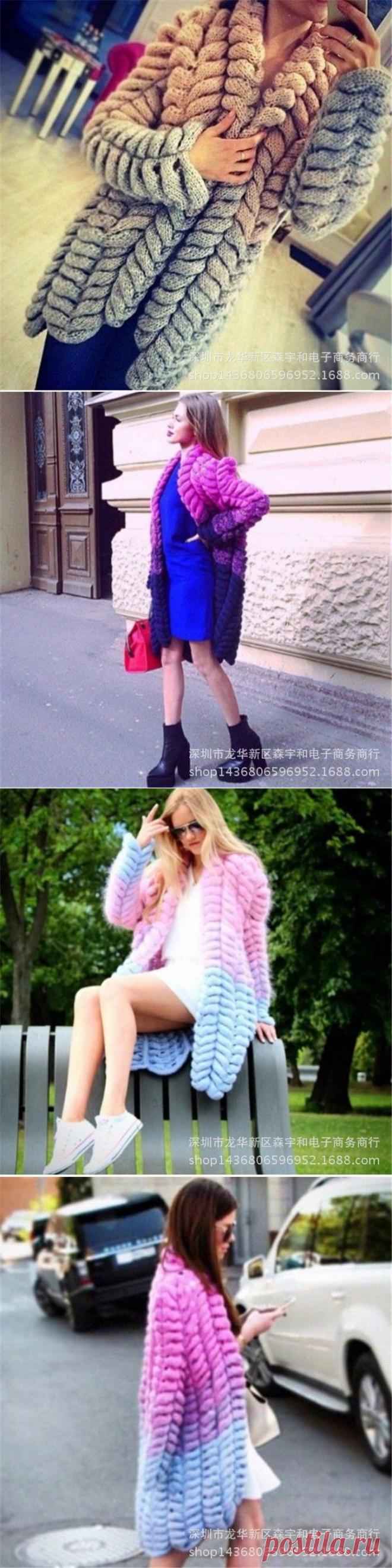 2015 русский мода толщиной открытым стежка свободного покроя витая кардиганы свитер женщин купить на AliExpress