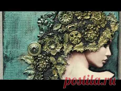 Mixed Media mit Metallic Wachspasten