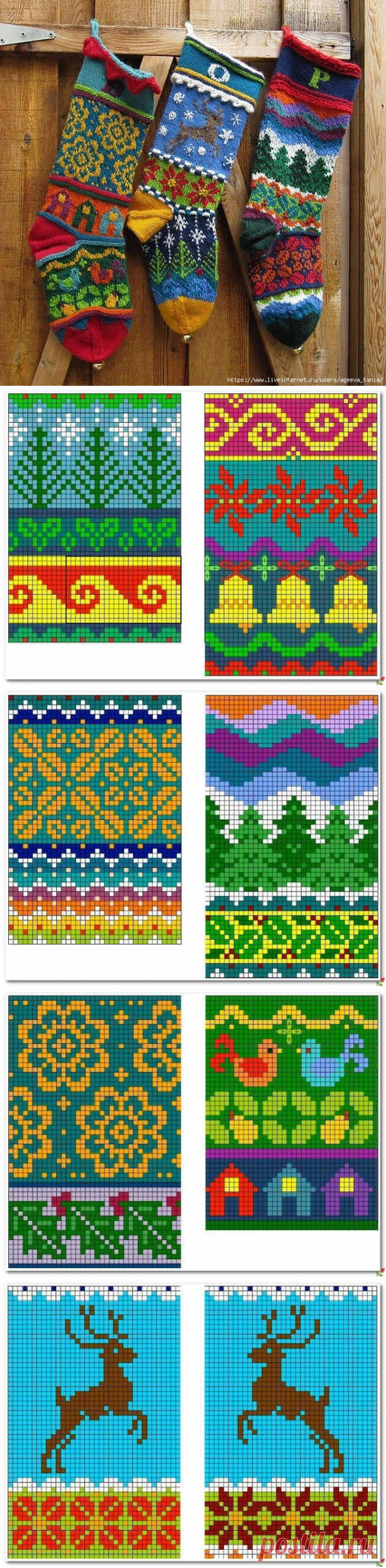 Подборка рождественского жаккарда.