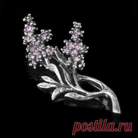 Брошь бижар "Мимоза", цвет розовый в чернёном серебре (3339499) - Купить по цене от 269.00 руб. | Интернет магазин SIMA-LAND.RU