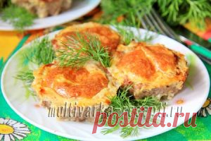 Мясные кексы из фарша в формочках в духовке