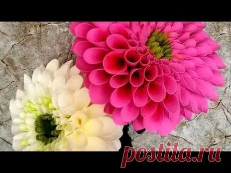 Pостовой георгин из фоамирана. Часть 2