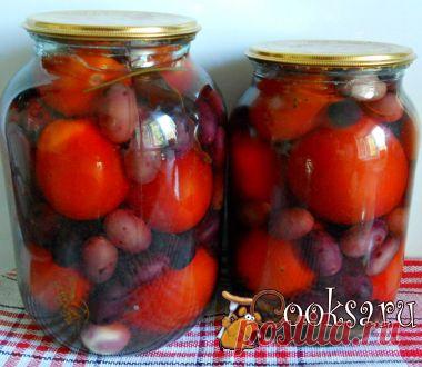 Помидоры маринованные с виноградом фото рецепт приготовления
