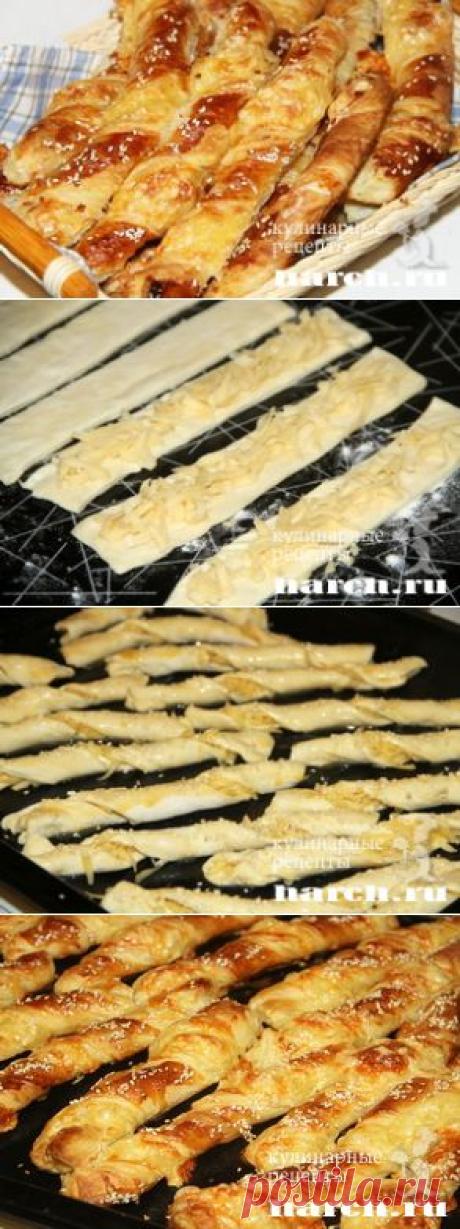 Слоеные палочки с сыром