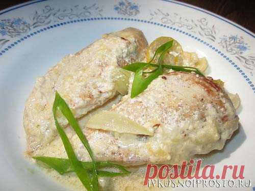 Куриная грудка в сливочном соусе - пошаговый рецепт с фото | И вкусно и просто