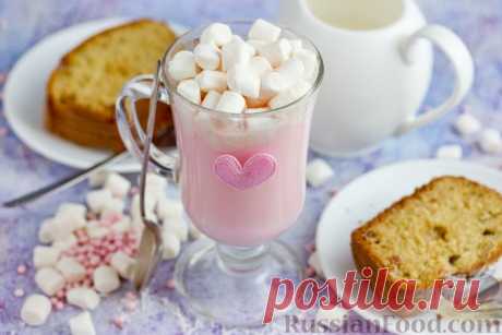 Розовый горячий шоколад