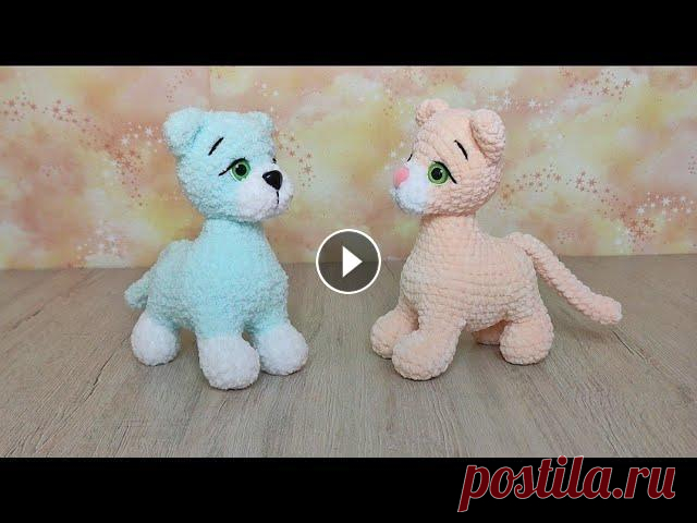 Котёнок крючком || Часть 2 || Голова,уши, хвост ||Подробный, попетельный мастер-класс|| Основная часть по вязанию туловища Рост игрушки 16-18 см. В серии 4 игрушки: тигренок,львёнок,собачка и кошечка. Материалы и инструменты: Пряжа Ярнарт...