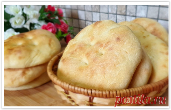 За хлебом идти холодно - взяли стакан муки и за 10 минут напекли вкусных хлебных лепешек!