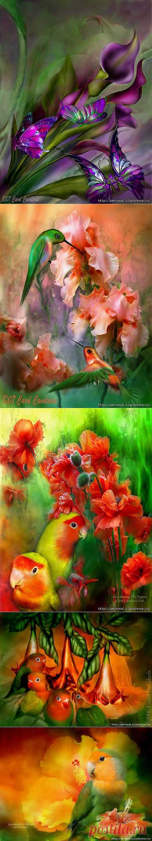 Художник Carol Cavalaris. Цветной мир..