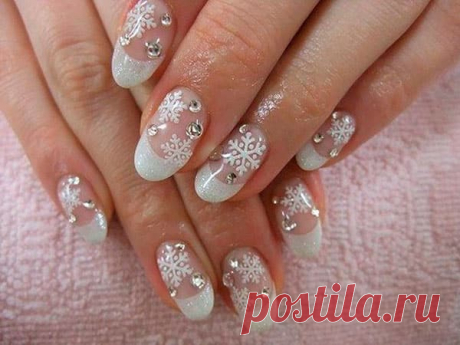 Красивый зимний френч