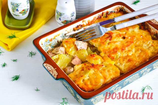Картошка слоями с мясом в духовке запеченная рецепт фото пошагово и видео - 1000.menu