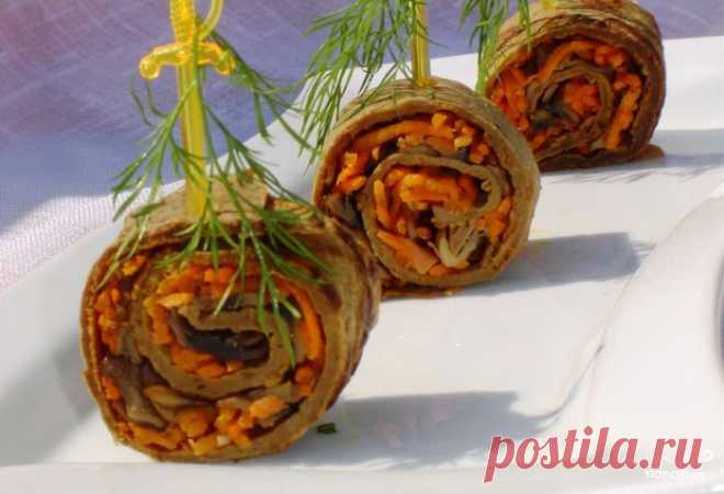 Печеночные рулетики - пошаговый кулинарный рецепт на Повар.ру