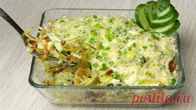 Вкусный куриный салат с картофелем - ochenvkusno.com
