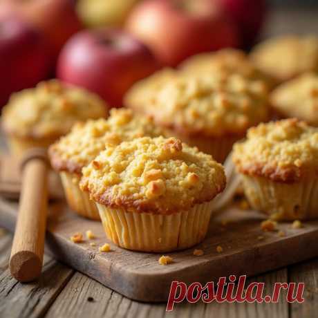 Маффины с яблоками рецепт, кексики с яблочной начинкой