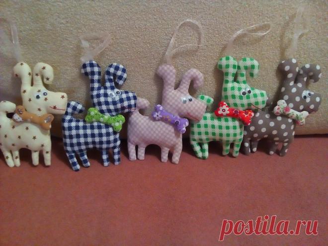 Текстильные собачки