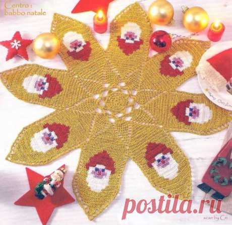 Занавеска с Дедом Морозом/Сантой ",со свечами ,салфетка с Дедом Морозом/Сантой " Схема: Дневник группы «ВЯЖЕМ ПО ОПИСАНИЮ»: Группы - женская социальная сеть myJulia.ru