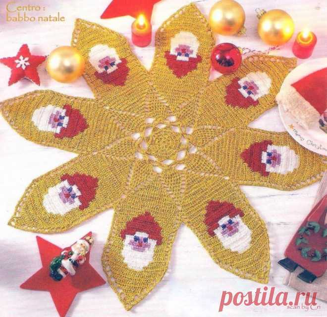 Занавеска с Дедом Морозом/Сантой 