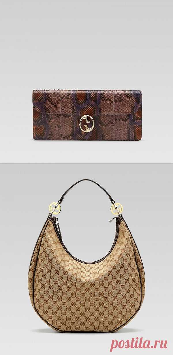 Сумки GG от Gucci с характерным принтом и металлическим аксессуаром. GG роскошный аксессуар для элегантных дам.