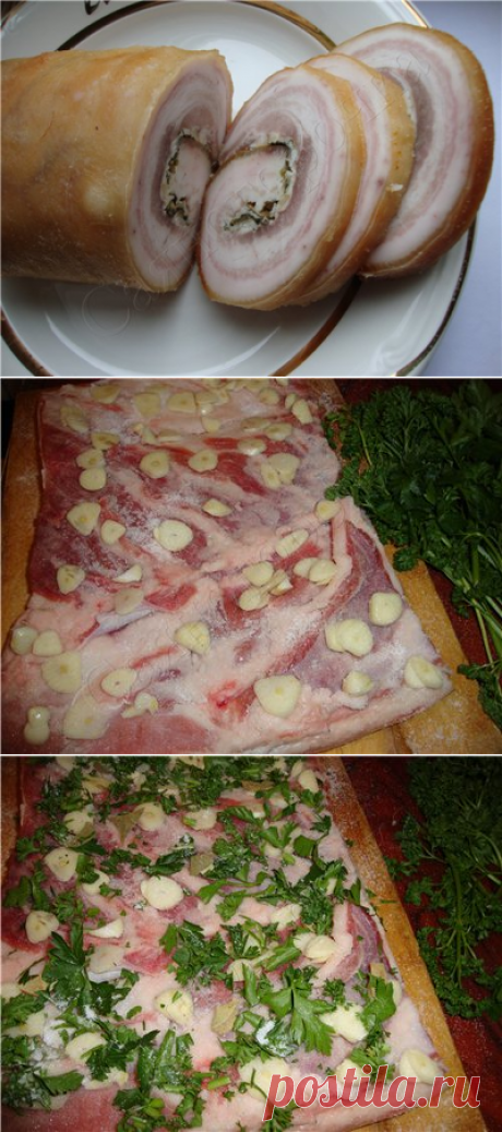 Рулет из сала - замечательная закуска !!!