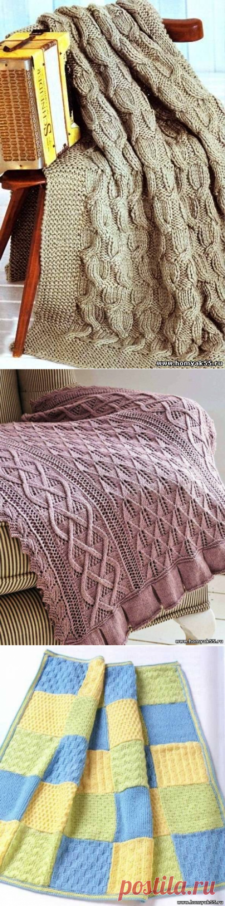 Пледы, покрывала, наволочки спицами &amp;raquo; «Хомяк55» - всё о вязании