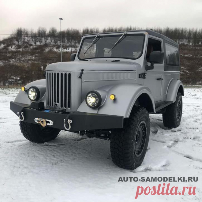 Авто самоделка ГАЗ-69 с 6,4-литровым двигателем V8