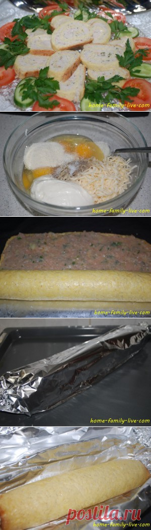 Куриный рулет - пошаговый рецепт с фотоКулинарные рецепты