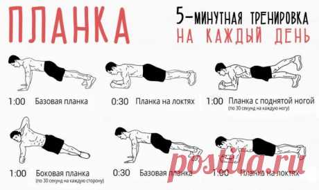 Делаем планку правильно: лучшие варианты для похудения и здоровья