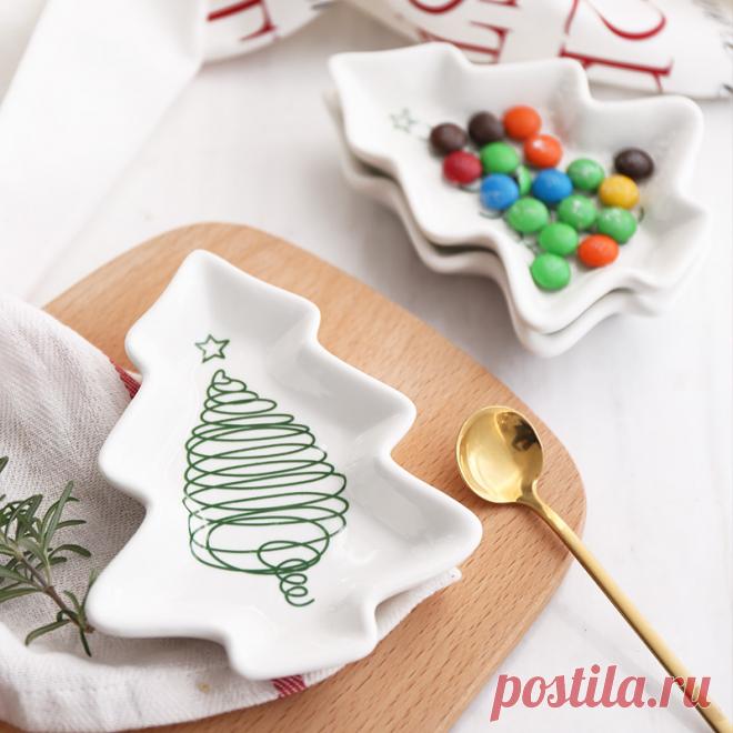 1 шт. Елки Керамические Блюда Фарфоровые Тарелки, Посуда Посуда Салат Торт Фруктовый Десерт Конфеты Блюдце Послеобеденный Чай купить на AliExpress