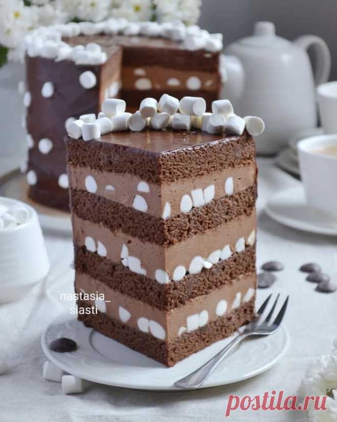 🎂 ТОРТ “ШОКОЛАДНЫЕ ОБЛАКА”.