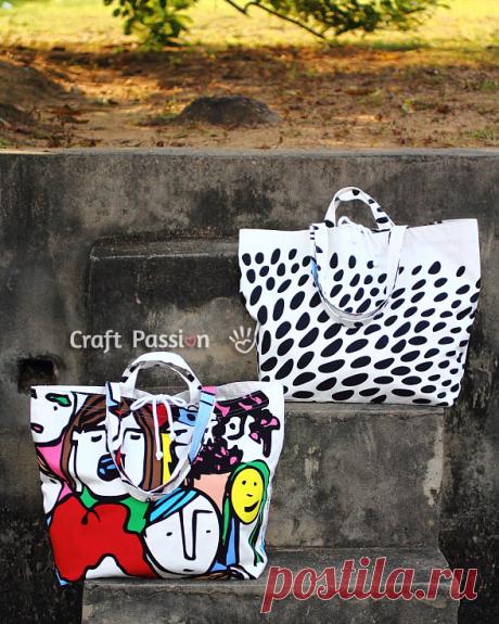 Reversible Jumbo Tote Bag - Free Sew Pattern | Craft Passion – Page 2 of 2