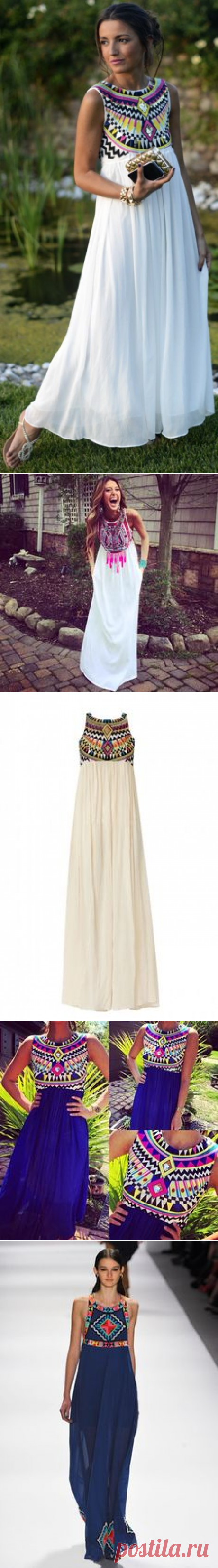 (3) Maxi dress / embroidery | шитьё,одежда,мода