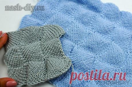 Техника ПЕЧВОРК поворотными рядами Вязаные модули узор спицами ракушки