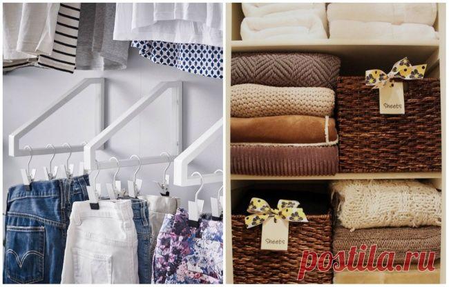 Как уместить вещи в шкафу — Делимся советами
