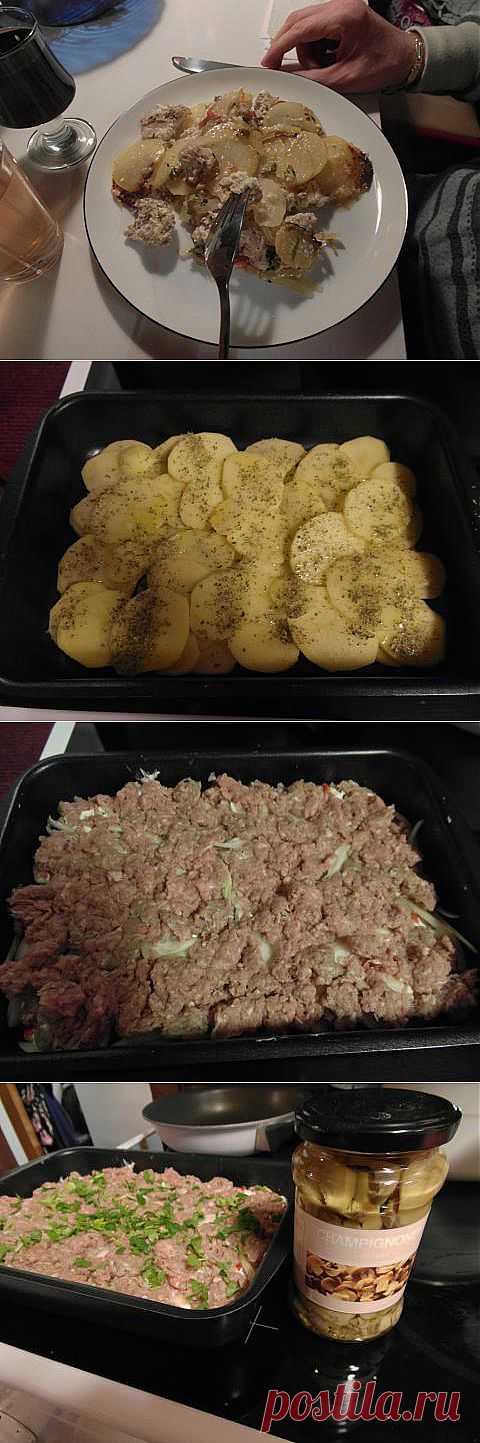 2 быстрых блюда из одних и тех же продуктов - запеканка и заморозка из фарша и картофеля | 4vkusa.ru