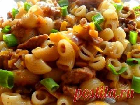 Макароны с курицей в мультиварке