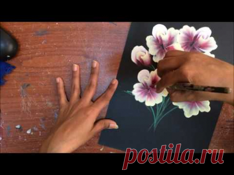 One Stroke Painting- Quick and Easy Bunch of Rose