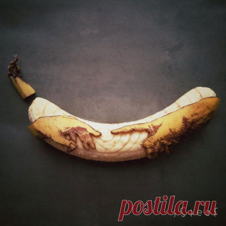 Бананы как полотно для творчества
