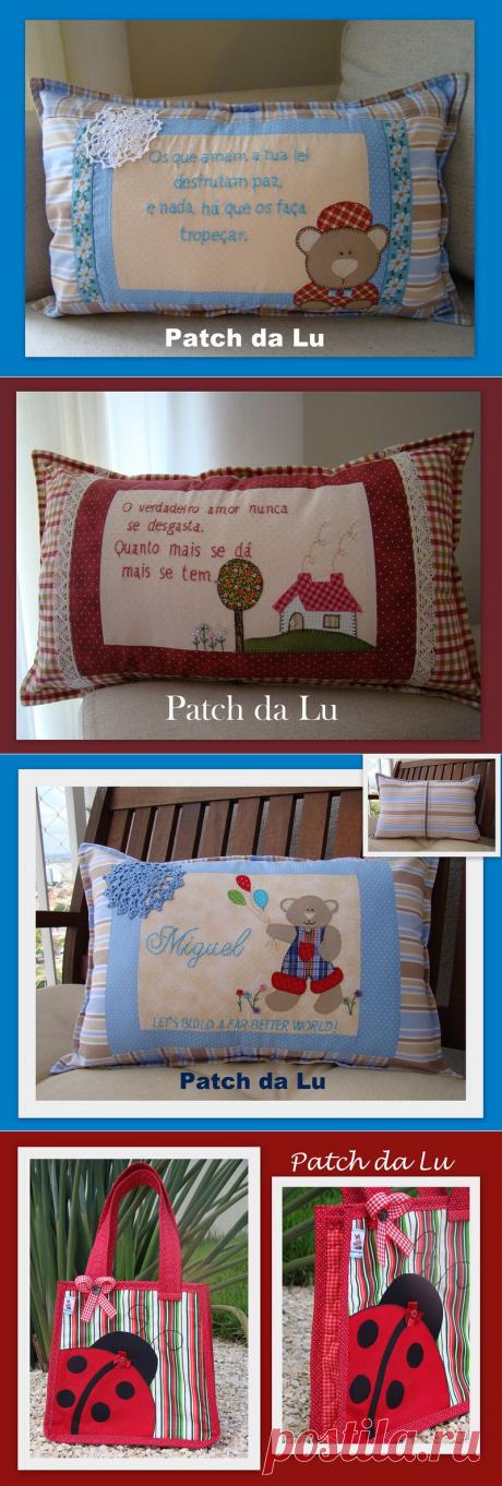 Лоскутные аппликации (сумки, подушки) Luciana Angarten. Patch da Lu .